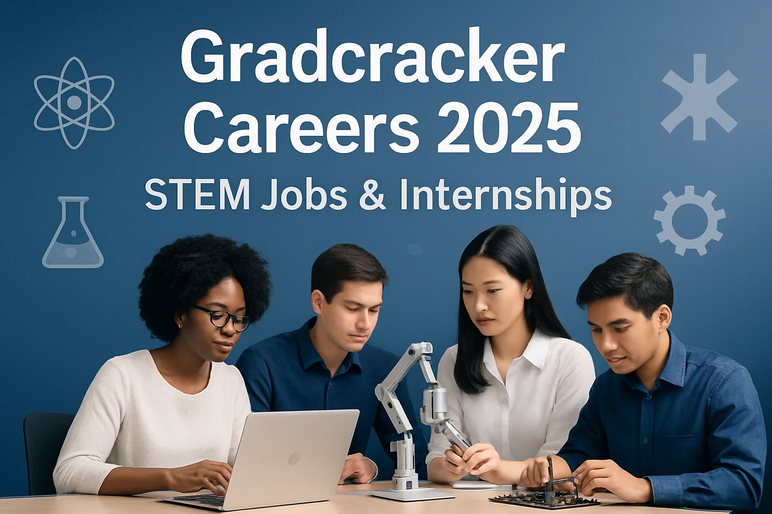 Diverse STEM students collaborating on engineering and technology projects – Gradcracker Careers 2025, STEM jobs and internships.