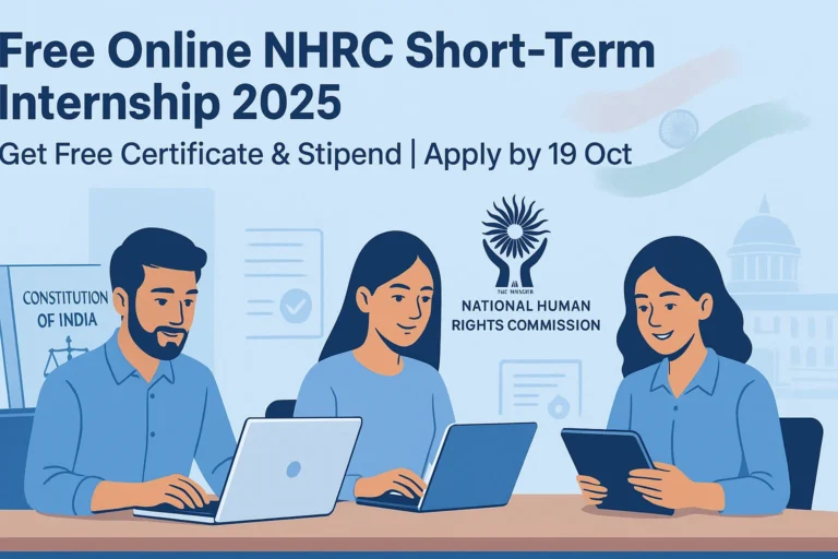 Free Online NHRC Short-Term Internship Programme 2025