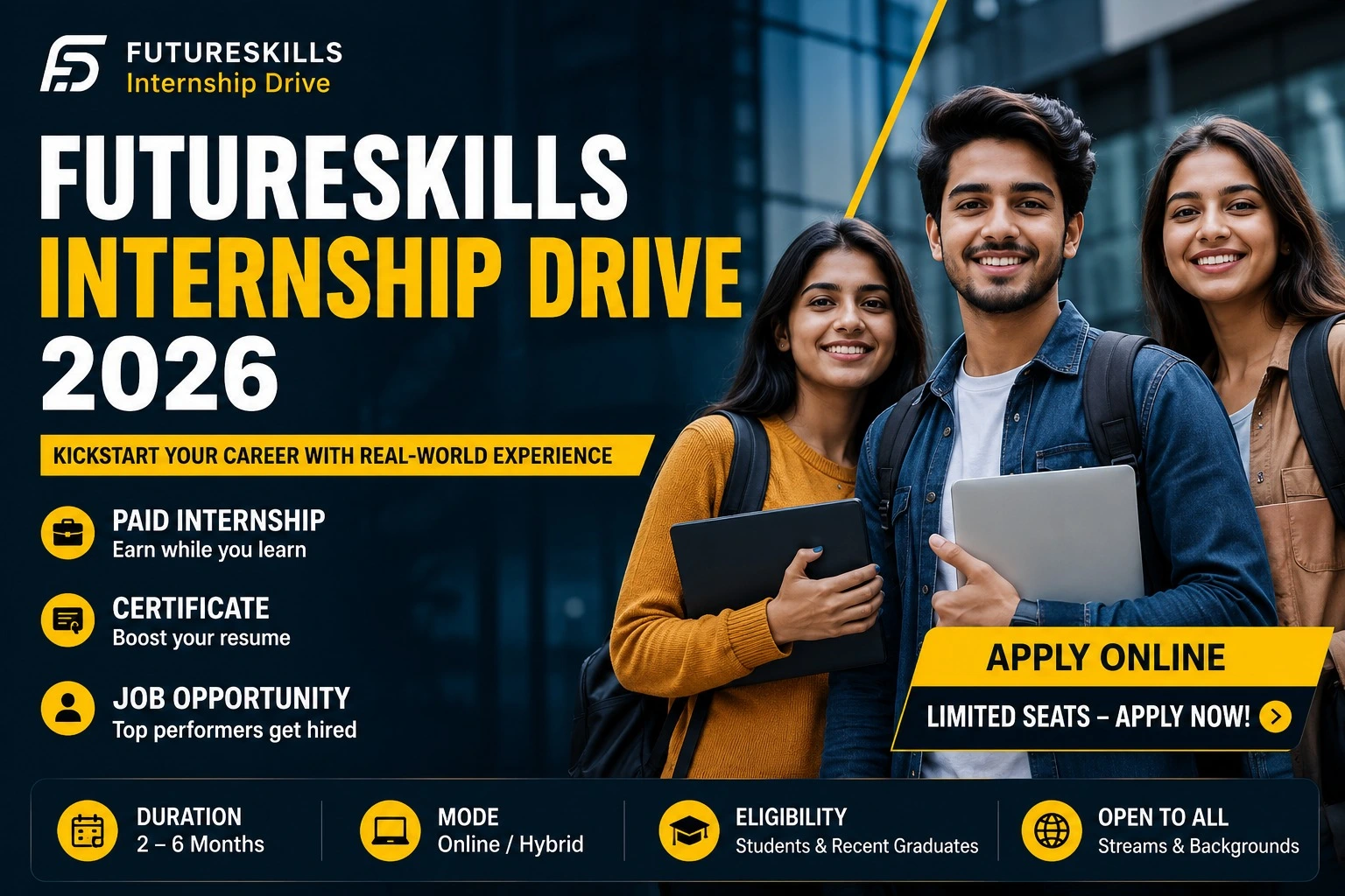 FutureSkills Internship Drive 2026 – Apply Online for Paid Internship, Certificate & Job Opportunity