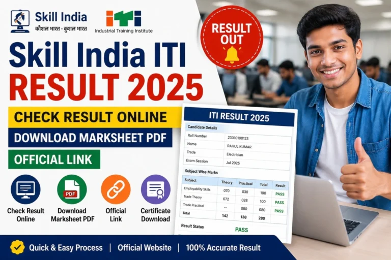 Skill India ITI Result 2025 Check Result
