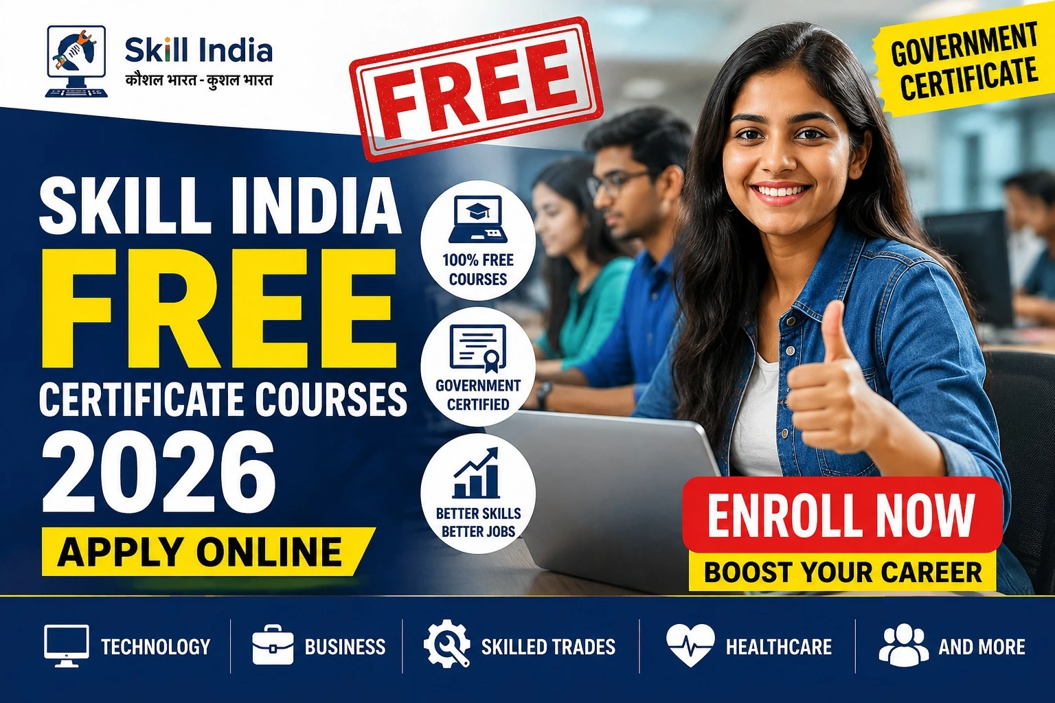 Skill India Free Certificate Courses