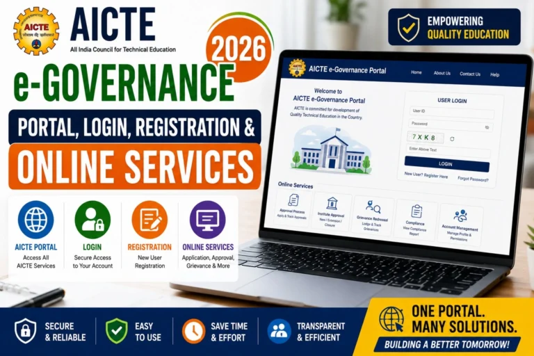 AICTE e-Governance 2026: Portal, Login, Registration & Online Services