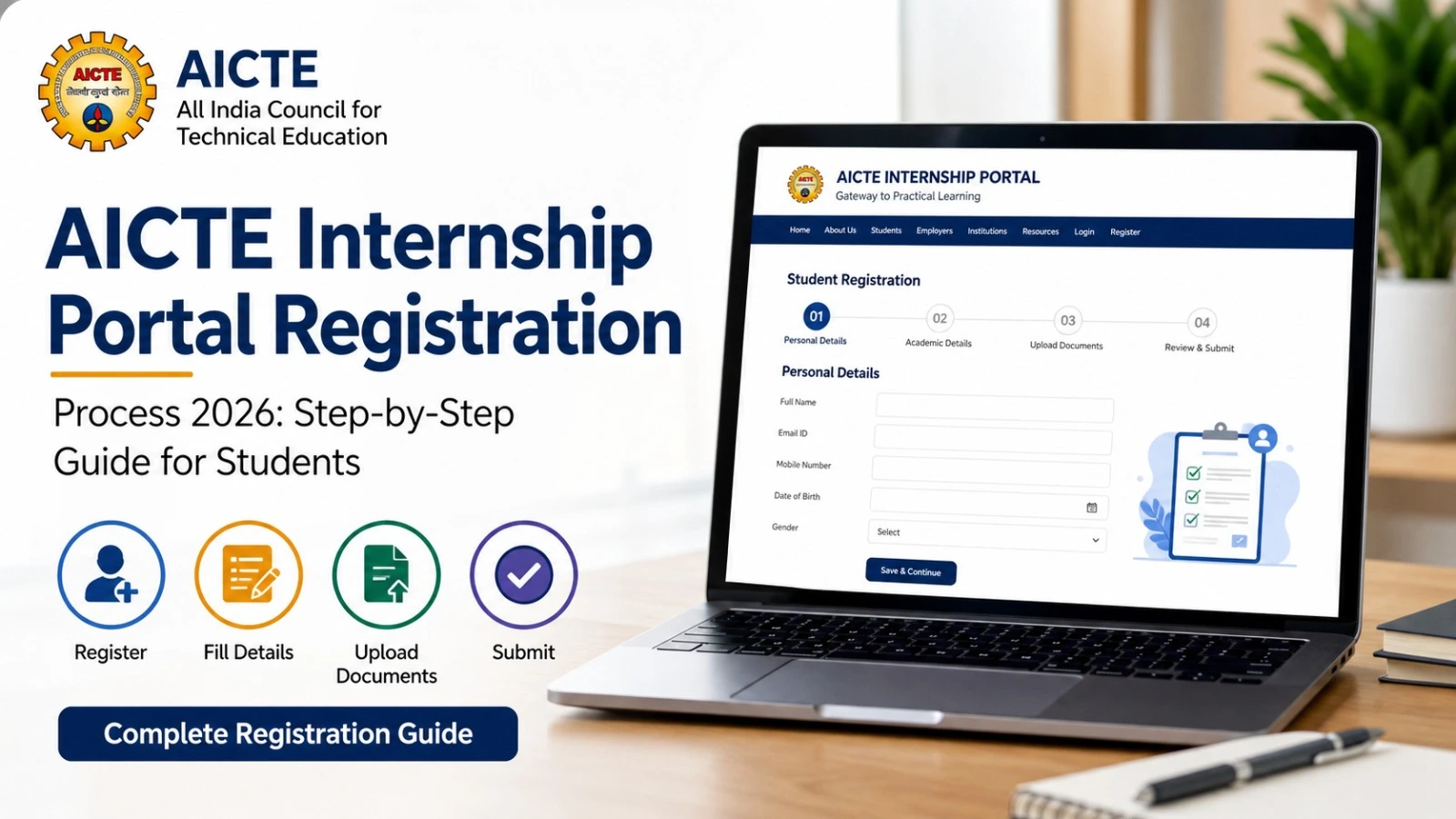 AICTE Internship Portal Registration Process